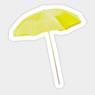 Yellow Beach Umbrella Summer Sticker Sticker